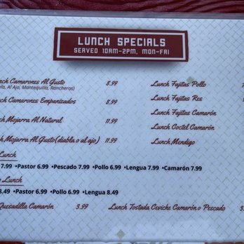 Mariscos Miramar - Lunch Specials (1/7/22) - Mexican Near Me - Villa Park, Illinois Mariscos Miramar - Lunch Specials (1/7/22) - Mexican Near Me - Villa Park, Illinois