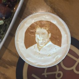 Espresso martini with our unique photo printed on it. So cool! Espresso martini with our unique photo printed on it. So cool!