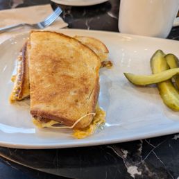 Four Cheese Grilled Cheese with Pickles Four Cheese Grilled Cheese with Pickles