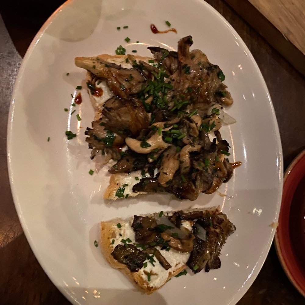 Gypsy Kitchen - Roasted Mushrooms & Whipped Goat Cheese Toast - Spanish Near Me - Atlanta, Georgia Gypsy Kitchen - Roasted Mushrooms & Whipped Goat Cheese Toast - Spanish Near Me - Atlanta, Georgia