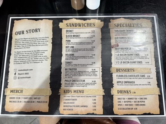 Menu photo 2 Roxie’s BBQ Tahlequah, OK Menu photo 2 Roxie’s BBQ Tahlequah, OK