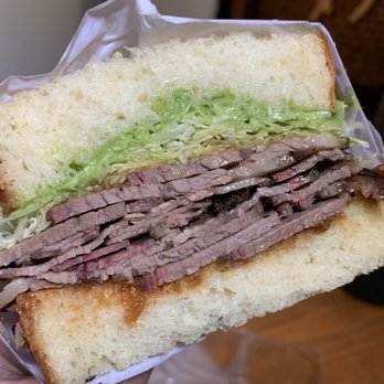 Ok’s Deli - El Ultimo Baile x Ok's Deli (Smoked Brisket, Caramelized Shallot BBQ Sauce, Jalapeno-Avocado Crema, Cabbage, Milk Bread, $21)- 4.5/5 stars - Delis Near Me - Oakland, California Ok’s Deli - El Ultimo Baile x Ok's Deli (Smoked Brisket, Caramelized Shallot BBQ Sauce, Jalapeno-Avocado Crema, Cabbage, Milk Bread, $21)- 4.5/5 stars - Delis Near Me - Oakland, California