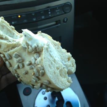 Cella Bagels - Sunflower bagel with cream cheese - Bagels Near Me - Selden, New York