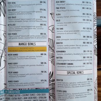Playa Bowls - Menu - Acai Bowls Near Me - Southlake, Texas Playa Bowls - Menu - Acai Bowls Near Me - Southlake, Texas
