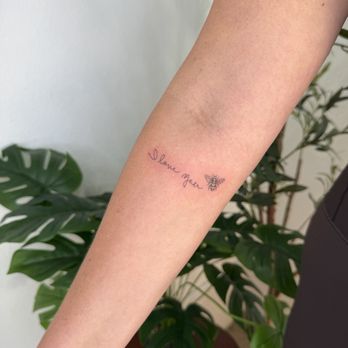 Beautific Studios - Tiny Tattoo (copied from handwritten note) - Permanent Makeup Near Me - Newport Beach, California