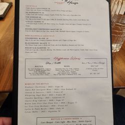 The Hoffmann House - Menu drinks