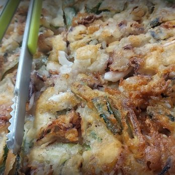 Bon Ga - Haemul pajeon, packed with actual haemul and not just batter. It is so tastyy!!! - Korean Near Me - Centreville, Virginia