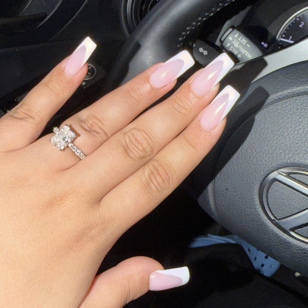 La Brea Nails - French tip GelX nails - Nail Salons Near Me - Fullerton, California