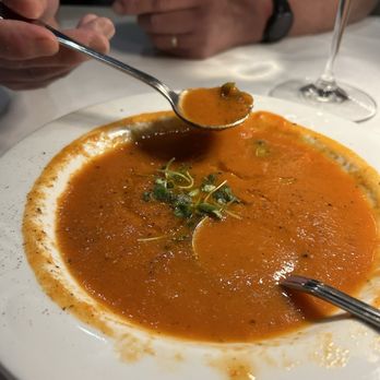 Momo’s Chophouse - Red pepper and tomato bisque. - Steakhouses Near Me - Tulsa, Oklahoma