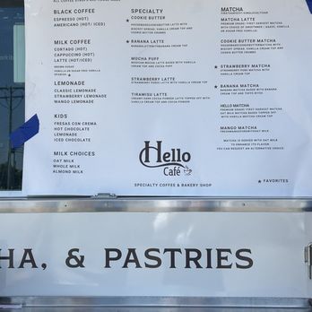 Hello cafe - Menu - Desserts Near Me - Orange, California Hello cafe - Menu - Desserts Near Me - Orange, California