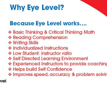 Eye Level Learning Center - Why Eye Level? - Tutoring Centers Near Me - Allen, Texas Eye Level Learning Center - Why Eye Level? - Tutoring Centers Near Me - Allen, Texas