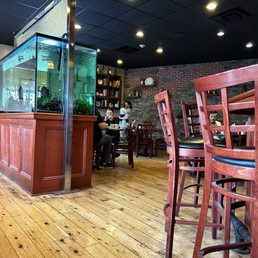 Inside the restaurant.