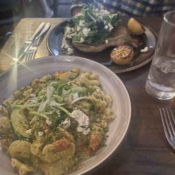 Larch - Campanelle with seasonal vegetables and pork milanese - Pasta Shops Near Me - Leavenworth, Washington Larch - Campanelle with seasonal vegetables and pork milanese - Pasta Shops Near Me - Leavenworth, Washington
