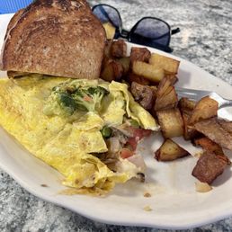 Veggie Omelette with provolone cheese Veggie Omelette with provolone cheese