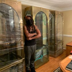 Scott's Moving & Labor Services - Three pieces glass cabinet . Lots of glass