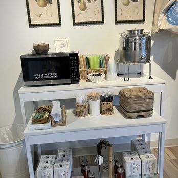 Thanks A Latte - Microwave / Condiment Cart - Coffee & Tea Near Me - Holly Springs, North Carolina Thanks A Latte - Microwave / Condiment Cart - Coffee & Tea Near Me - Holly Springs, North Carolina