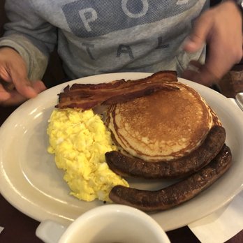 Javier's Café - Eggs combo with bacon sausage and pancakes - Breakfast & Brunch Near Me - Smithtown, New York Javier's Café - Eggs combo with bacon sausage and pancakes - Breakfast & Brunch Near Me - Smithtown, New York