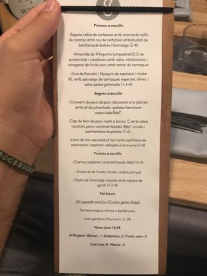 Menu photo 4 8 de 7 Restaurante Girona, GI