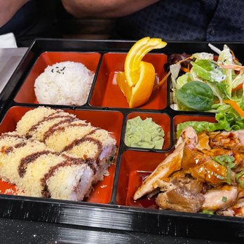 Nara Sushi - Bento Box with Teriyaki Chicken and Crunch Roll - Sushi Bars Near Me - Folsom, California