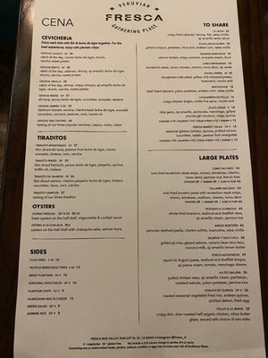 Menu photo 3 Fresca San Francisco, CA Menu photo 3 Fresca San Francisco, CA