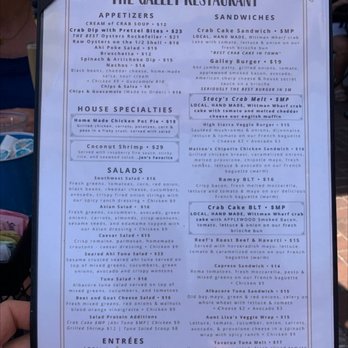 The Galley - Lunch menu - Breakfast & Brunch Near Me - Saint Michaels, Maryland