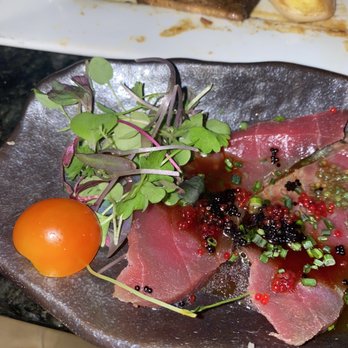 Oku - Bluefin Tuna Sashimi Carpaccio with Truffle Oil - Sushi Bars Near Me - Santa Barbara, California