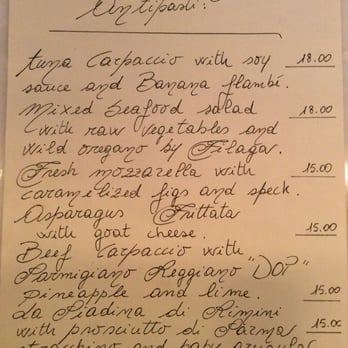 Autentico - This months menu - Italian Near Me - Oyster Bay, New York