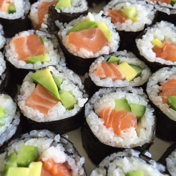 Tokyo Central - Homemade salmon sushi rolls with Marukai's sashimi grade salmon - International Grocery Near Me - Gardena, California Tokyo Central - Homemade salmon sushi rolls with Marukai's sashimi grade salmon - International Grocery Near Me - Gardena, California