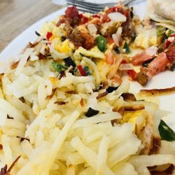 Benny's Cafe - Migas with hash browns