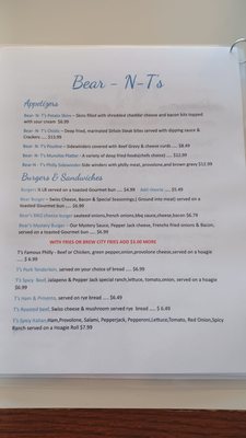 Menu photo 1 Bear-n-T’s Hideaway Alexandria, NE Menu photo 1 Bear-n-T’s Hideaway Alexandria, NE