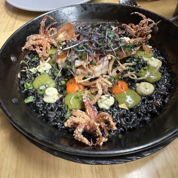 Seven Reasons - Chorizo and Prawns Black Rice - Latin American Near Me - Washington, DC, District of Columbia