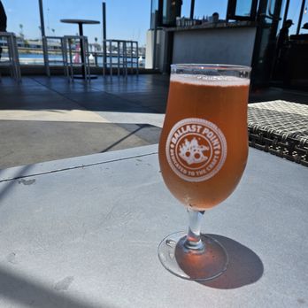 Ballast Point - Strong blackberry cider in a goblet, with a view - Breweries Near Me - Long Beach, California Ballast Point - Strong blackberry cider in a goblet, with a view - Breweries Near Me - Long Beach, California