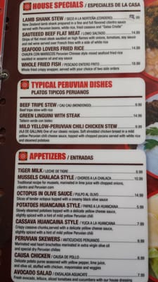 Menu photo 8 Pachamanka Authentic Peruvian Cuisine Hollywood, FL