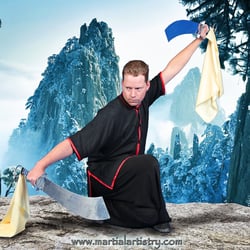 Martial Artistry - Double broadswords are a powerful and exciting kung fu weapon to learn.