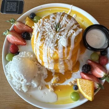 Escape 360 - Mango soufflé pancakes - Cafes Near Me - McKinney, Texas