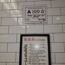 Fantastic Sanitation Rating!