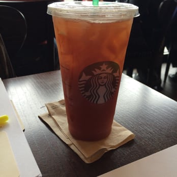 Starbucks - Venti unsweetened black iced tea with half water and half strawberry purée. Perfect summer treat. - Coffee & Tea Near Me - Omaha, Nebraska Starbucks - Venti unsweetened black iced tea with half water and half strawberry purée. Perfect summer treat. - Coffee & Tea Near Me - Omaha, Nebraska