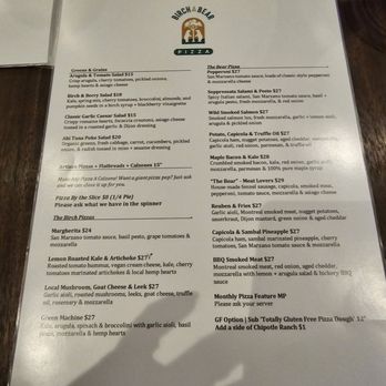 Birch and Bear Pizza - menu - Pizza Near Me - Edmonton, Alberta Birch and Bear Pizza - menu - Pizza Near Me - Edmonton, Alberta