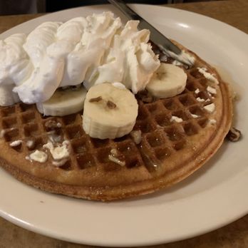 Village Square Cafe - Banana Pecan Waffles - Breakfast & Brunch Near Me - Redmond, Washington Village Square Cafe - Banana Pecan Waffles - Breakfast & Brunch Near Me - Redmond, Washington