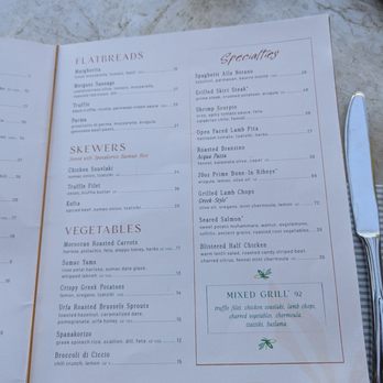 théa - Menu - Mediterranean Near Me - Phoenix, Arizona