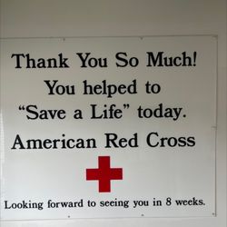 American Red Cross - Greeting sign