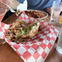 An oyster poboy with no oysters. Just breading. An oyster poboy with no oysters. Just breading.