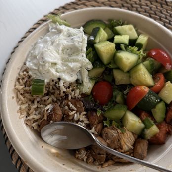 XENiA Mediteranean Kitchen - Souvlaki Chicken Rice Bowl BOGO - Mediterranean Near Me - Costa Mesa, California XENiA Mediteranean Kitchen - Souvlaki Chicken Rice Bowl BOGO - Mediterranean Near Me - Costa Mesa, California