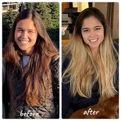 Salon 626 - Before and after (from the front)