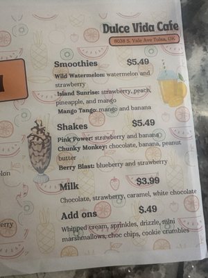 Menu photo 4 Dulce Vida Café Tulsa, OK