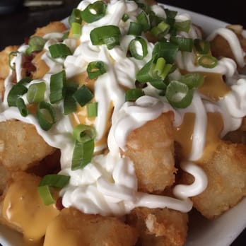5 West Pub - Tots with sour cream, bacon & whiz - Pubs Near Me - North Cape May, New Jersey 5 West Pub - Tots with sour cream, bacon & whiz - Pubs Near Me - North Cape May, New Jersey