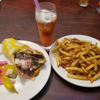 Kimo's - Chicken and Lamb Combo and Homemade fries. - Mediterranean Near Me - Rockaway Beach, New York