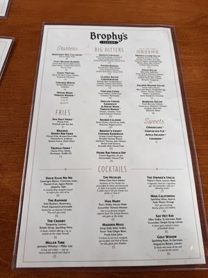 Menu photo 8 Brophy's Tavern Carmel-by-the-Sea, CA