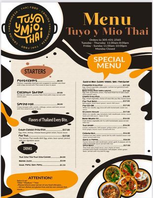Menu photo 2 Tuyo y Mio THAI Islamorada, FL