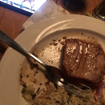 Pelican's Steak & Seafood - Ahi-Tuna slightly seared with wild rice!!!! - Seafood Near Me - El Paso, Texas